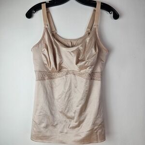 Ruby Ribbon Lace Cami Camisole Shaping Top Size 42 Shapewear Tank 3024 Beige